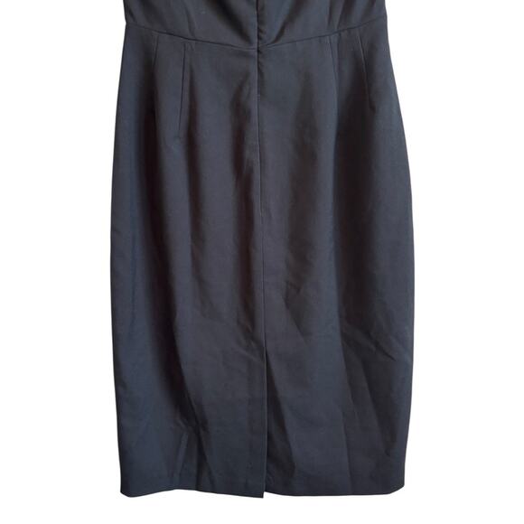 Glamour Bunny Off The Shoulder Pinup Pencil Skirt Dress Sz L Black Retro 1950s - Picture 9 of 15